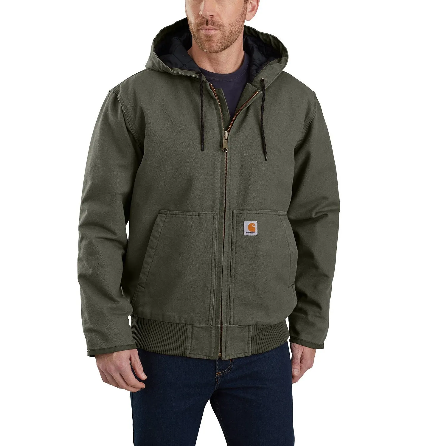 Carhartt Men's Loose Fit Washed Duck Insulated Active Jac-3 Jacket