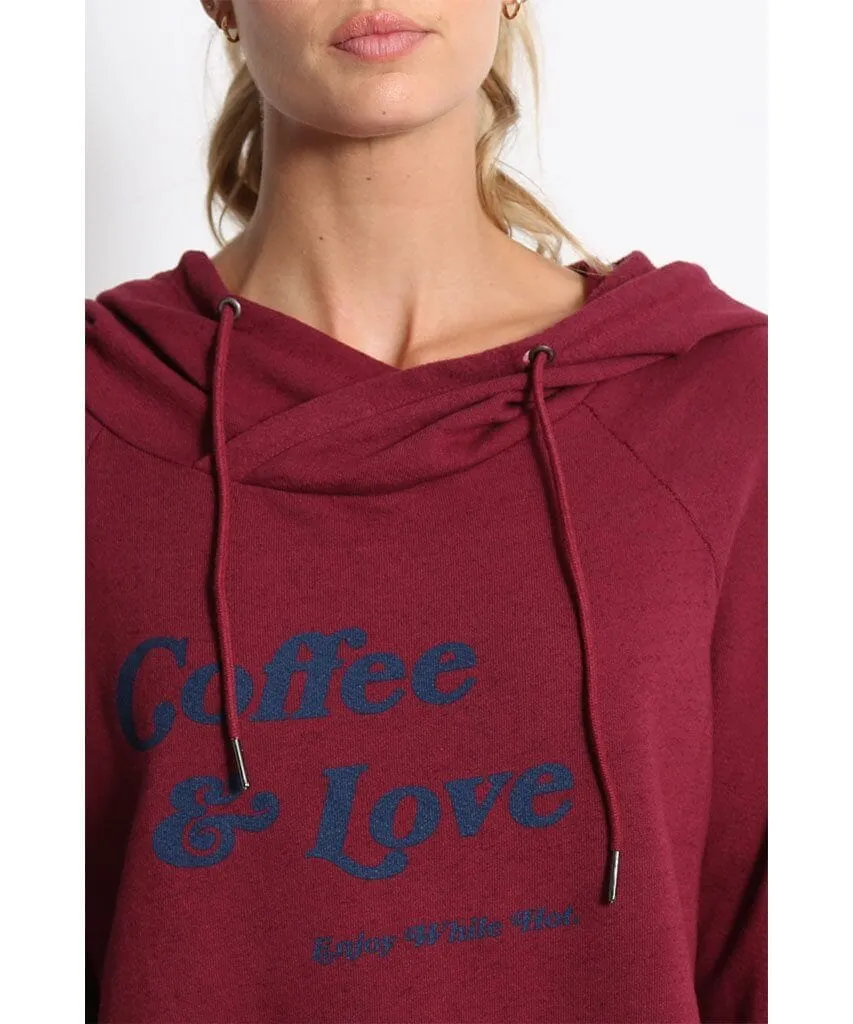 Coffee & Love Cross Back Hoodie