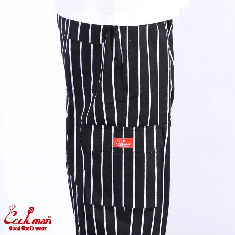 Cookman Chef Pants Cargo - Stripe : Black