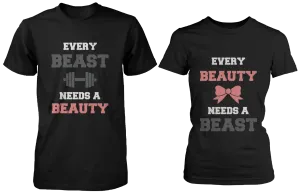 Every Beauty Needs A Beast Matching Couple Shirts (Set)