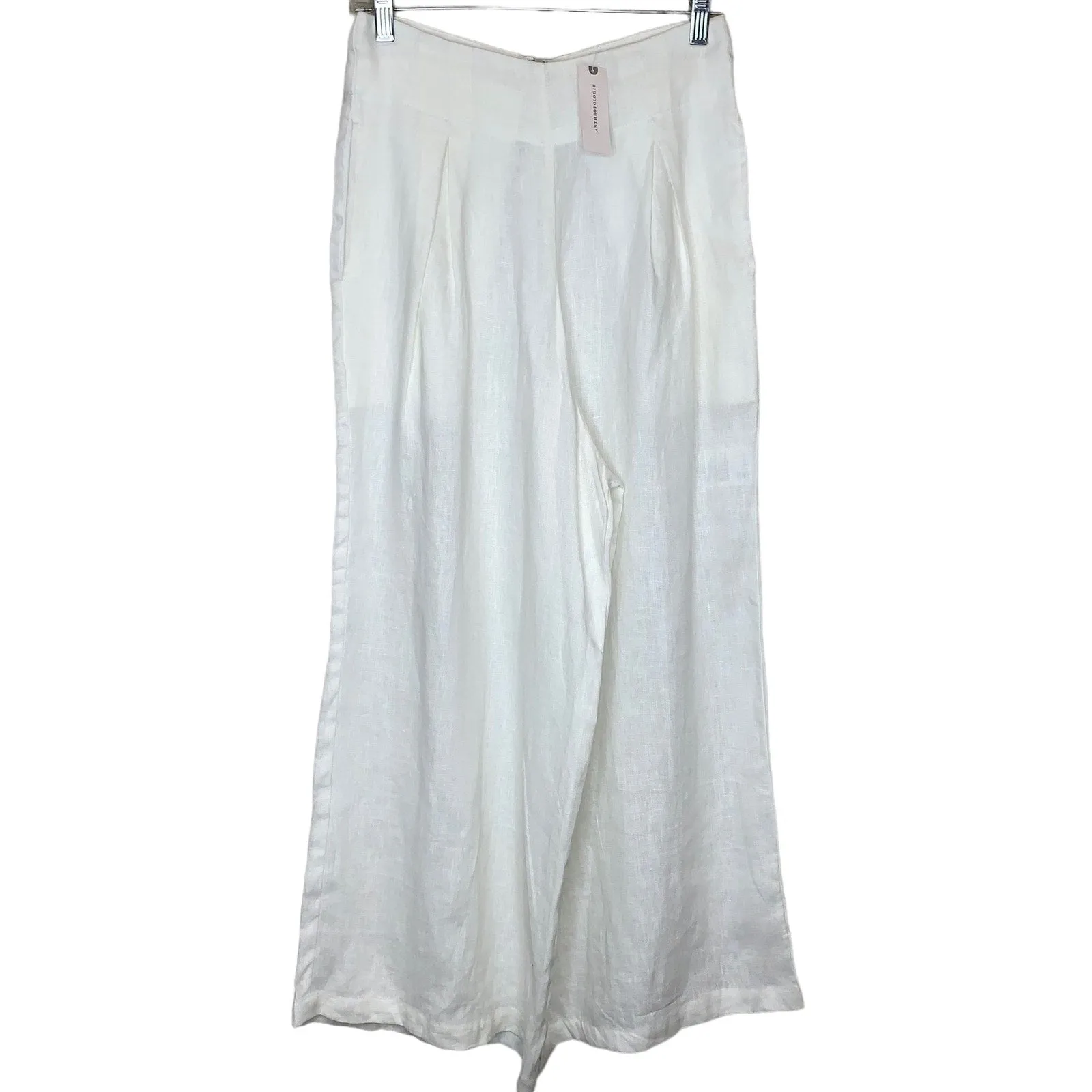 Faithfull The Brand Circa Pants White Linen Sz S New NWT