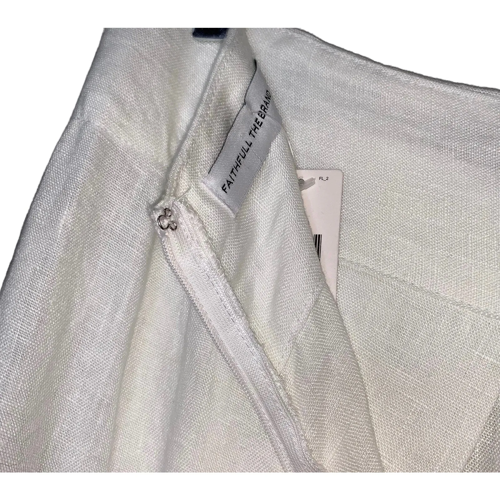 Faithfull The Brand Circa Pants White Linen Sz S New NWT