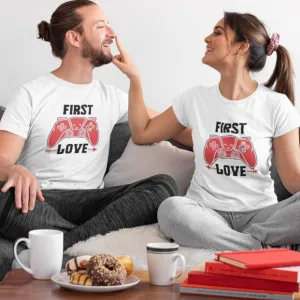 Gamer's First Love Matching Outfits Set for Geeky Valentine Couples Gift