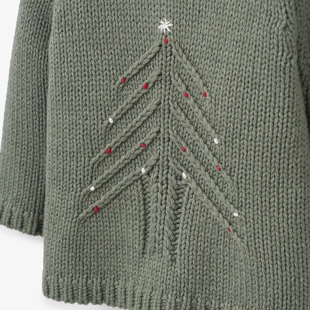 Green Christmas Tree Knit Pullover - Select Size