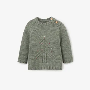 Green Christmas Tree Knit Pullover - Select Size