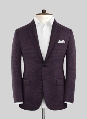 Italian Murano Nozo Purple Wool Linen Silk Jacket