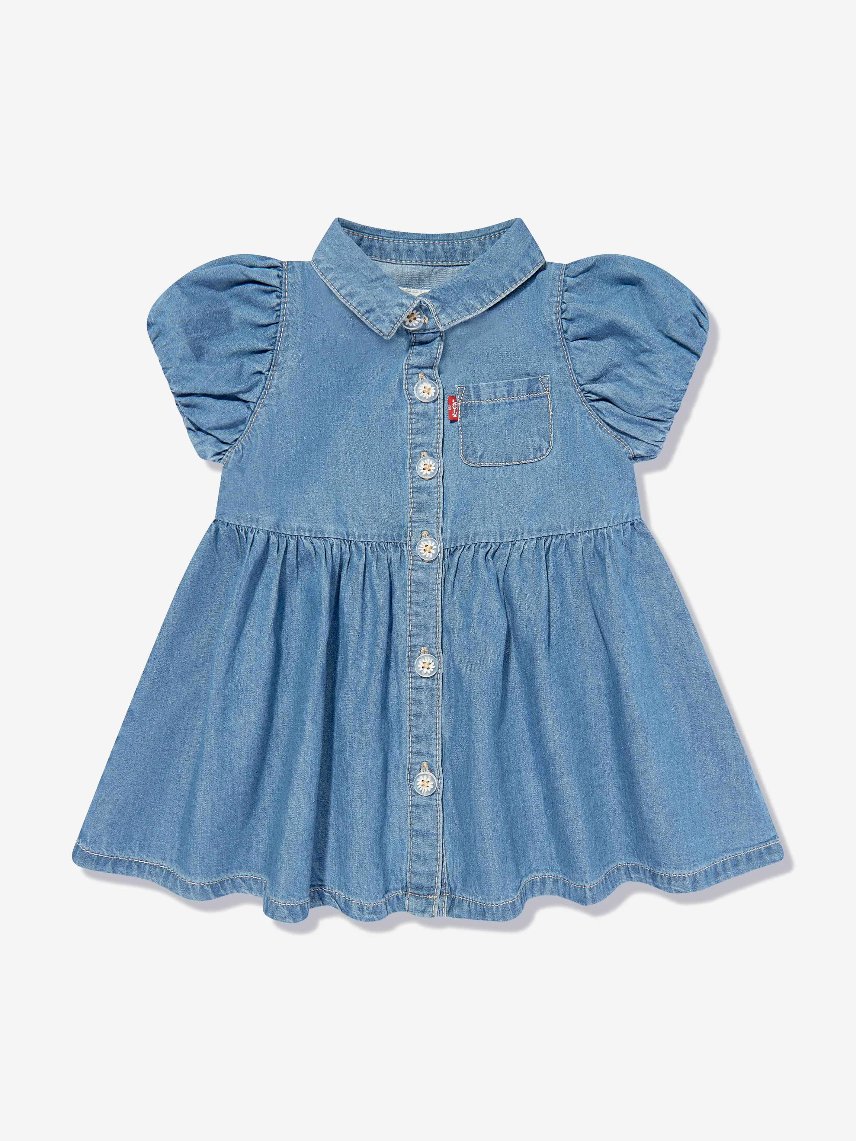 Levi's Wear Baby Girls Denim Dress Set in Blue