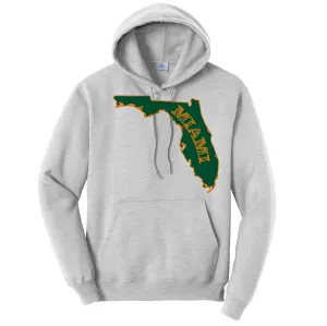 Miami Orange and Green Cotton Hoodie