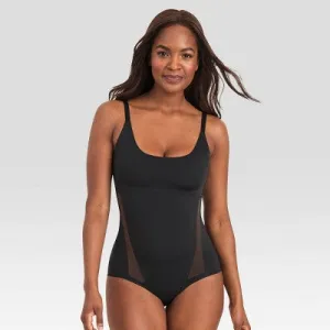 New - Maidenform Women's Modern Sculpts Bodysuit - Black XXL