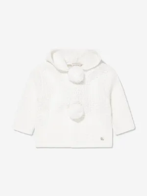 Paz Rodriguez Baby Wool Knitted Coat in Ivory