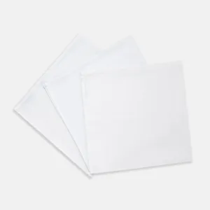 Plain White Cotton Handkerchiefs 3-pack