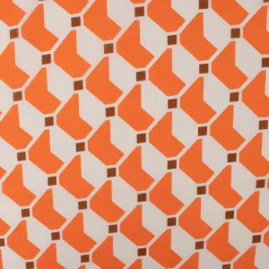 Printed Cotton Voile - KATIA - Geometric - Orange