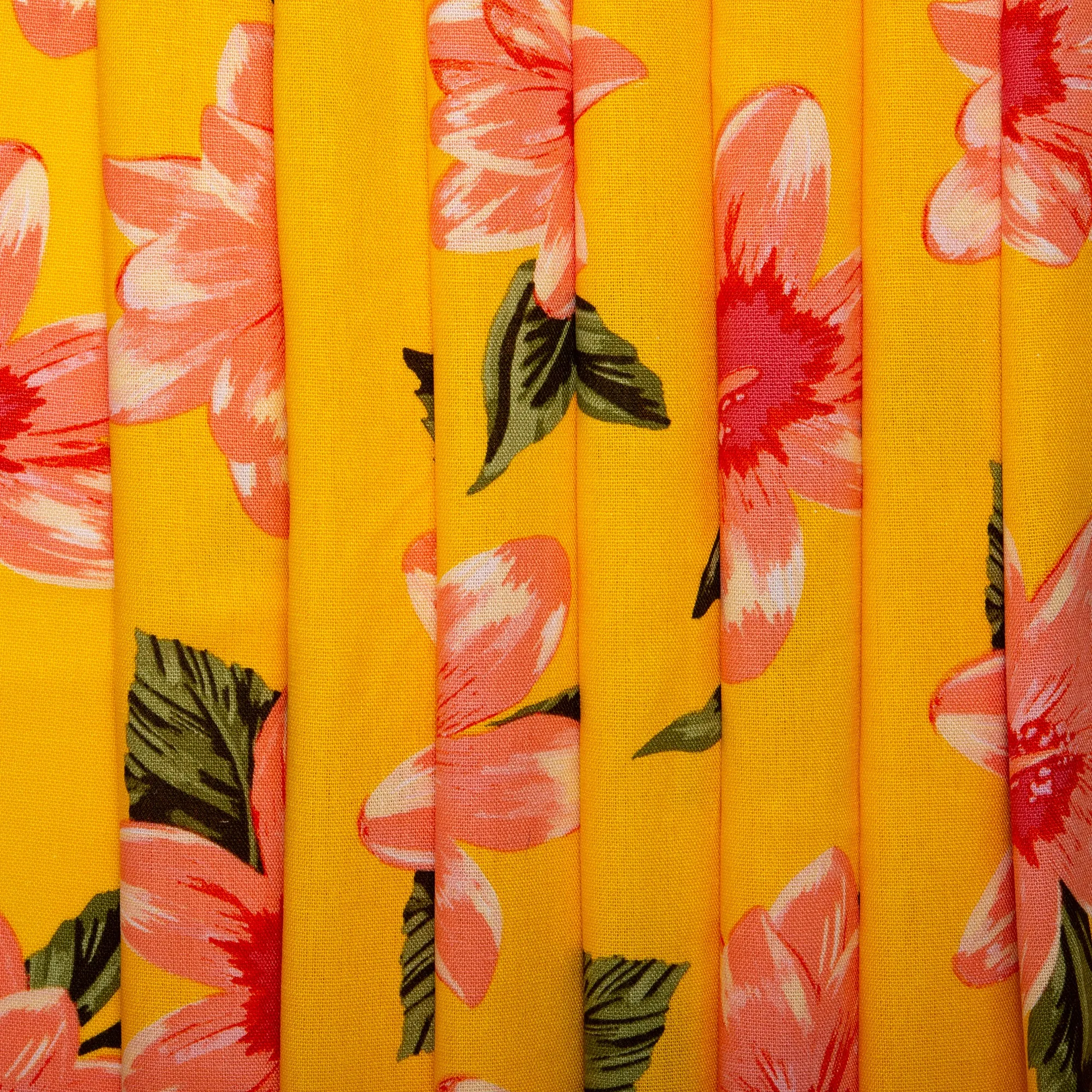 Printed Rayon Linen - BORA BORA - Lily - Yellow