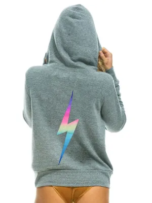 Rainbow Bolt Hoodie Heather Grey