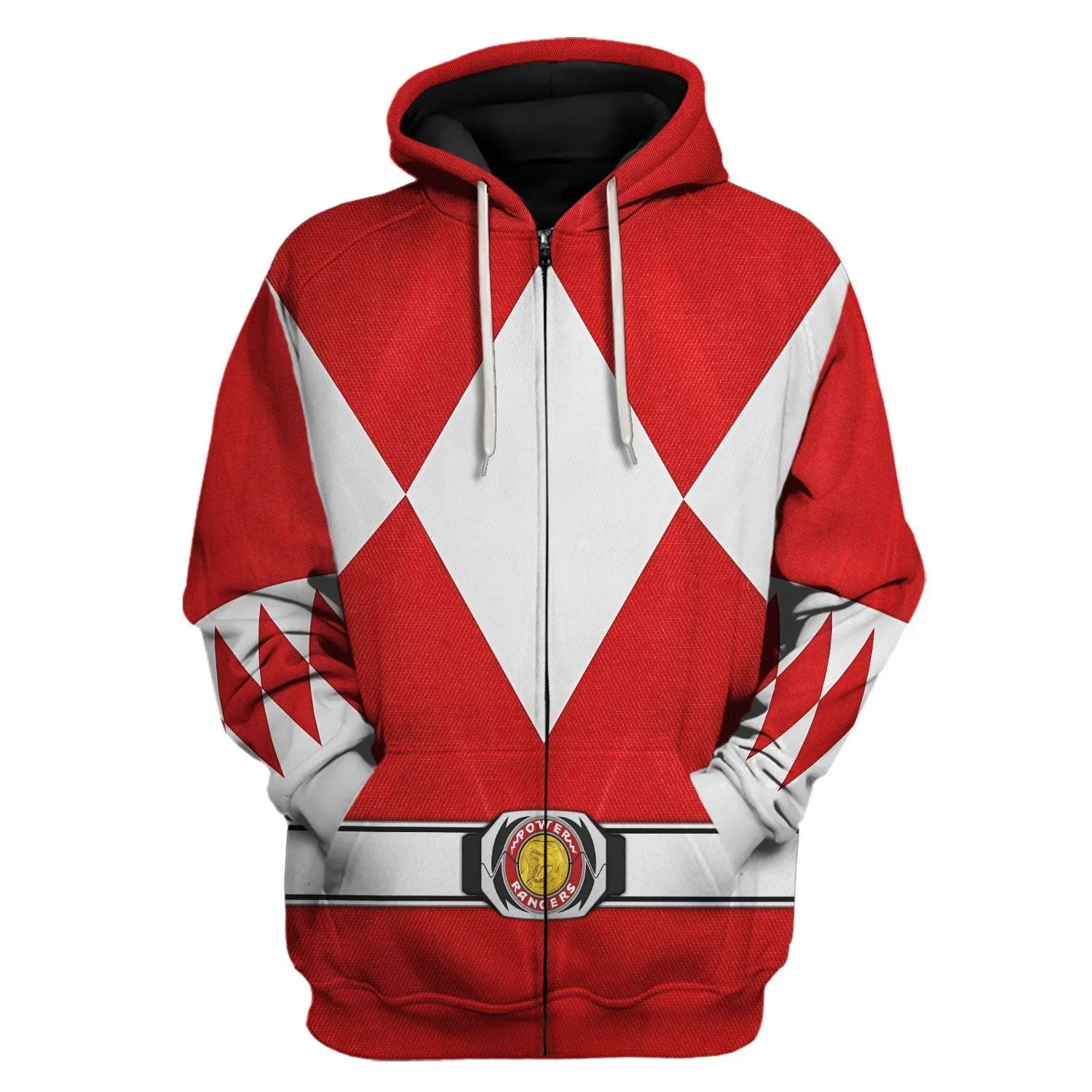 Red Ranger Mighty Morphin Hoodies Sweatshirt T-shirt Hawaiian Tracksuit