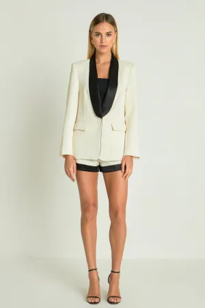 Satin Lapel Blazer