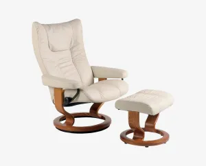 Stressless® Wing Recliner & Ottoman