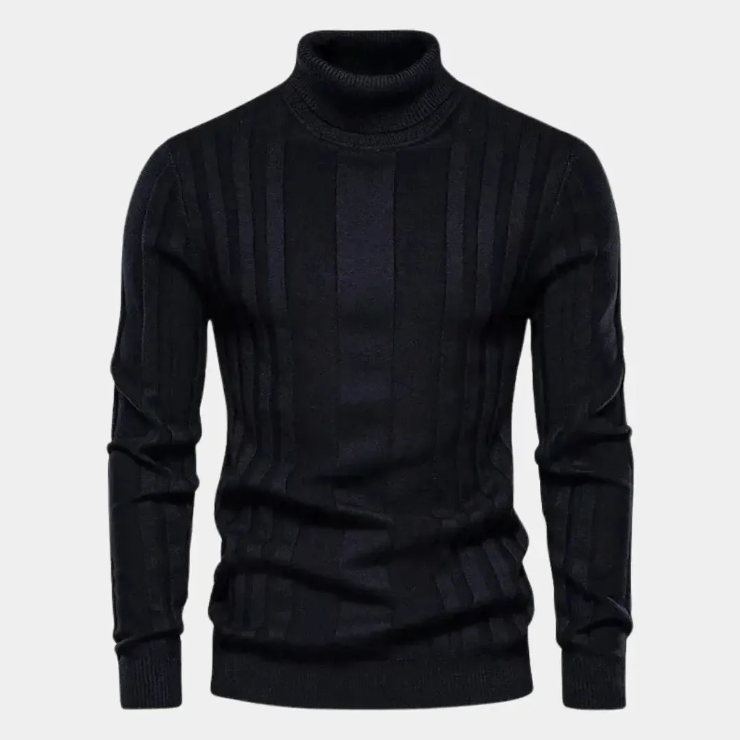 Turtleneck Knitwear Pullover Sweater - Cross & Crown