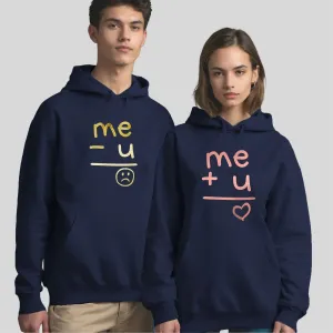 Valentine's Duo Hoodie Set - 'Me   U' Design - His & Hers - Romantic Gift