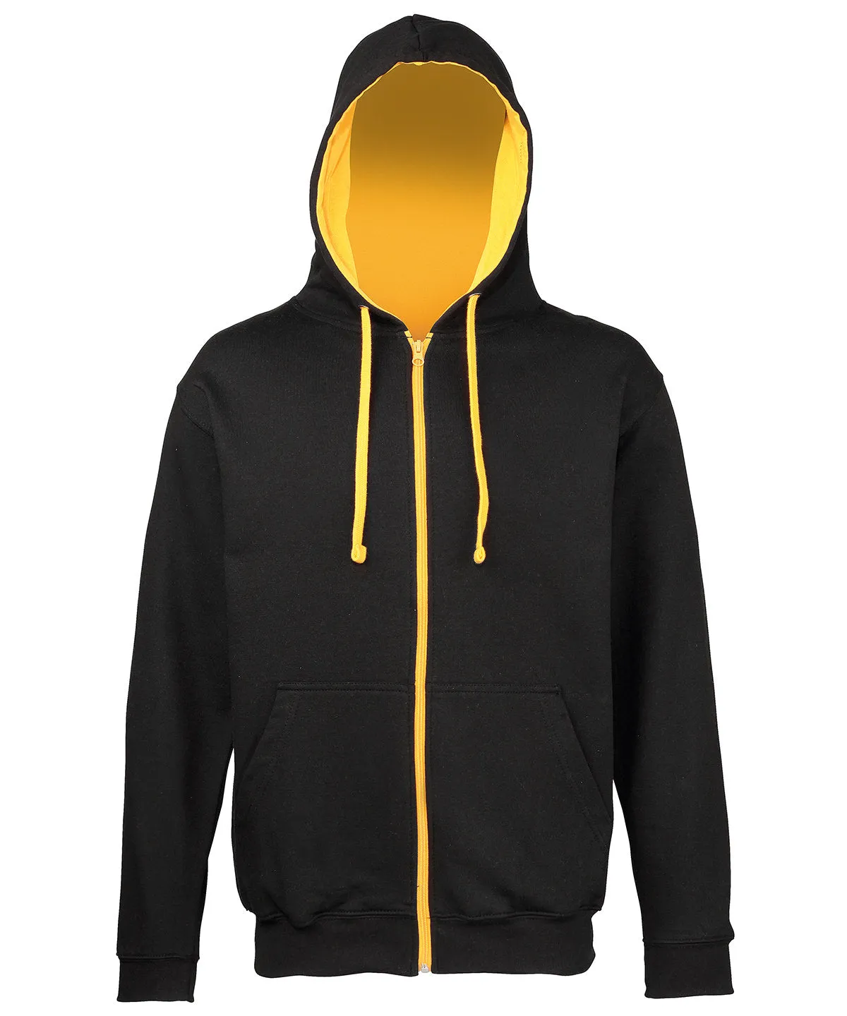 Varsity Zoodie Jet Black/Gold | AWDis Just Hoods